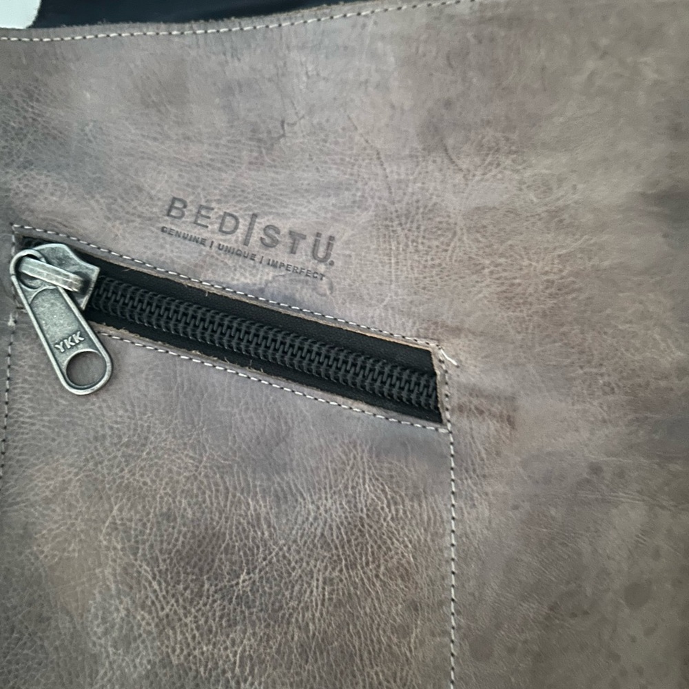 BED|STU Brown Leather Messenger Bag with Vintage Finish